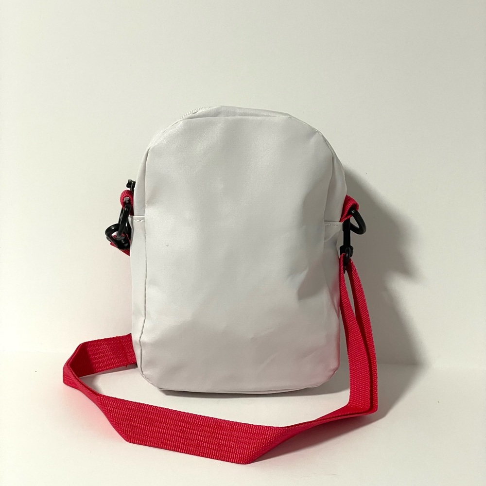 1023-Sneakers Design Canvas Crossbody Bag-Red - Picture 3 of 4